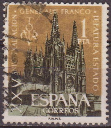 z vendido España 1961 1373 Sello º Exaltación General Franco Timbre Espagne Spain Spagna